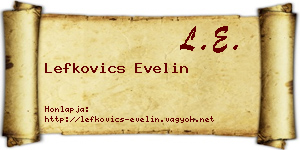 Lefkovics Evelin névjegykártya